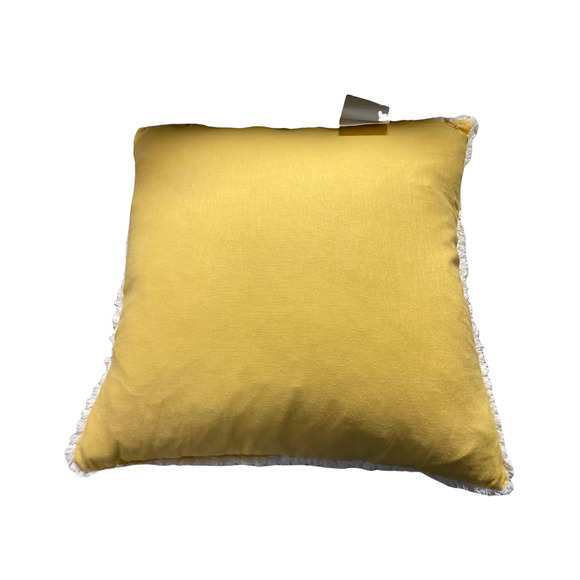 Hop Away Home NEW Easter Egg Embellished Fringed 20"X20" Duck Feather Yellow - Picture 3 of 3